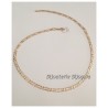 Chaîne Maille Figaro Diamantée 1-1 Plaqué Or 18 carats Garanti  NEUF  Bijoux