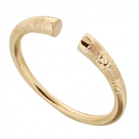 Bracelet Jonc Ouvert Esclave Diamètre 7CM En Plaqué Or 18 Carats 750/1000