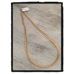 Collier Maille Palmier Tressée 45 cm En Plaqué Or 18 carats