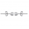 Boucles D'oreilles 7mm Cristal Zirconium Argent Massif Bijou Homme/Femme