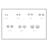 Boucle D'oreilles 9mm Cristal Zirconium Argent Massif Bijou Homme/Femme