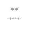 Boucles D'oreilles 4mm Cristal Zirconium Argent Massif Bijou Homme/Femme