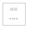 Boucles D'oreilles 5MM Puces Zirconium Argent Massif 925/000 Rhodié
