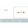 Boucles D'oreilles 2MM Puces Zirconium Rond Serti 4 Griffes Plaqué Or 18 Carats
