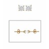 Boucles D'oreilles 4MM Puces Zirconium Rond Serti 4 Griffes Plaqué Or 18 Carats