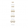 Boucles D'oreilles 4 MM Puces Zirconium Serti Clos Cristal Plaqué Or 18 Carats