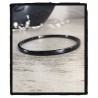 Bracelet Jonc facetté 4mm x 65mm En Pure Céramique NOIR Bijoux