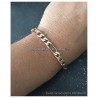 Bracelet Maille Figaro 6MM x 21CM Plaqué or 18 Carats