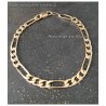 Bracelet Maille Figaro 6MM x 21CM Plaqué or 18 Carats