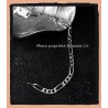Bracelet Maille Figaro Alternée 21 CM x 5 MM En Argent Massif 925/1000