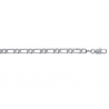Bracelet 18 CM x 3MM Maille Figaro Alternée En Argent Massif 925/1000 Femme/ADO
