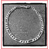 Bracelet 21 CM x 4 MM Maille Figaro Alternée Argent Massif 925/1000
