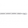 Bracelet 21 CM x 4 MM Maille Figaro Alternée Argent Massif 925/1000
