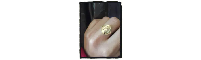 Bague Napoléon Pièce Louis d'or En Plaqué Or Tailles 48 et 50 Disponible