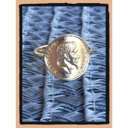 Bague Napoléon Pièce Louis d'or En Plaqué Or Tailles 48-50