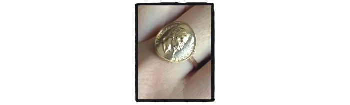 Bague Napoléon Pièce Louis d'or En Plaqué Or Tailles 48 et 50 Disponible