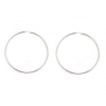 Boucles D'oreilles Créoles 6,5 cm Tressées Argent Massif 925/000