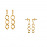 Boucles D'oreilles Spirales Plaqué or 18 CARATS 750 Millièmes
