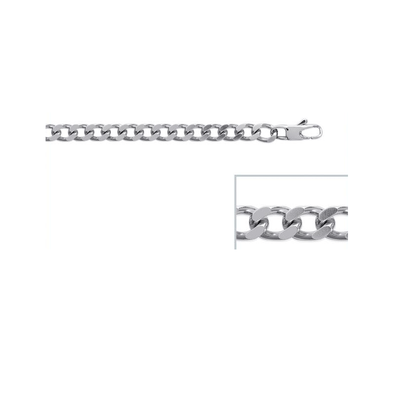 Chaîne maille gourmette 4.5mm - 50 et 55cm, acier - THABORA
