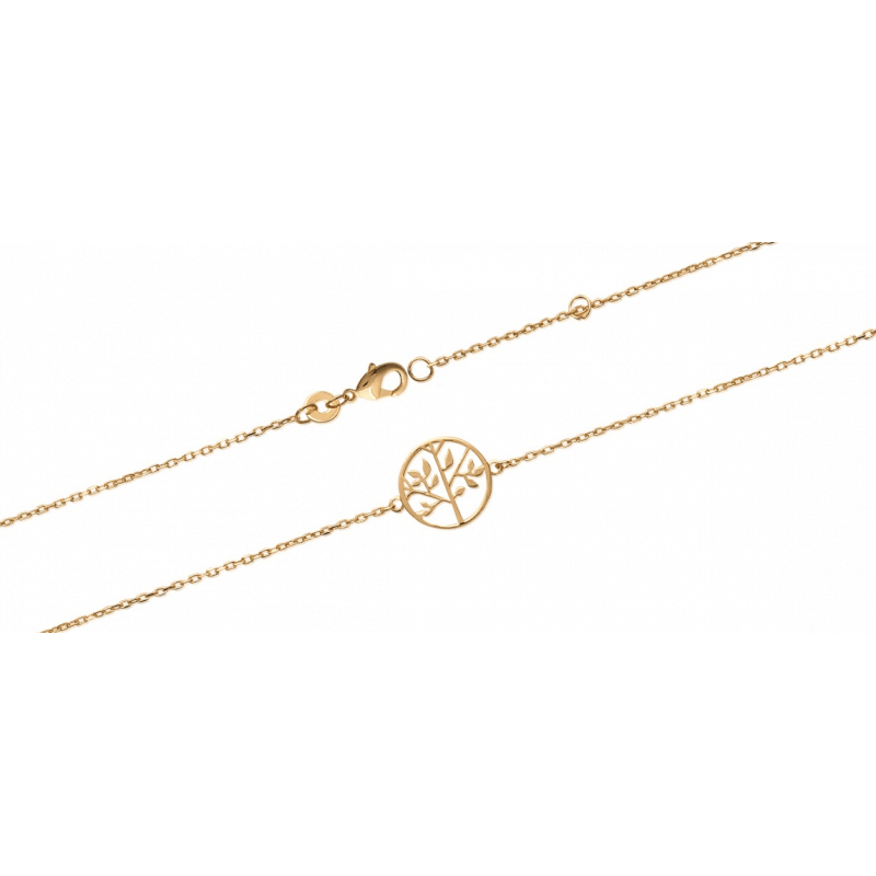Bracelet Arbre de Vie En Plaqué or 18 Carats 750/1000