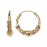 Boucles D'oreilles Créoles Tribal Plaqué Or 18CARATS 3 Microns Bijoux Femme