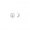 Boucles D'oreilles Puces Collection Astre / Lune Argent Massif 925/1000 Rhodié