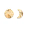 Boucles D'oreilles Puces Collection Astre / Lune Plaqué or 18 Carats 750/000