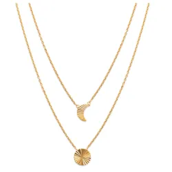 Collier Collection Astre / Lune Plaqué or 18 Carats 750/1000
