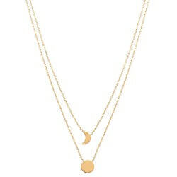 Collier Collection Astre & Lune Plaqué or 18 Carats 750/1000
