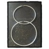 Boucles D'oreilles Créoles 6,5 cm Tressées Argent Massif 925/000