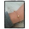Bracelet maille torsadée alternance boules En Plaqué or 18 Carats