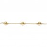 Bracelet maille torsadée alternance boules En Plaqué or 18 Carats