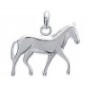 Collier Pendentif Cheval + Chaîne  En Argent Massif 925/000 Bijoux