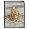 Bague Large Ajourée Arabesques En Plaqué or 18 Carats 750/1000 Bijoux