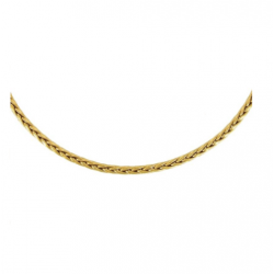 Collier Fin Maille palmier 45cm x 3mm Plaqué Or 18 carats 750/000