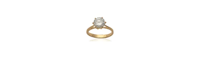 Bague Solitaire ZIRCONIUM Plaqué or 18K Tailles 50 à 66 au CHOIX