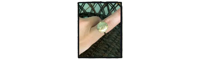 Bague Napoléon Pièce Louis d'or En Plaqué Or Tailles 48 et 50 Disponible