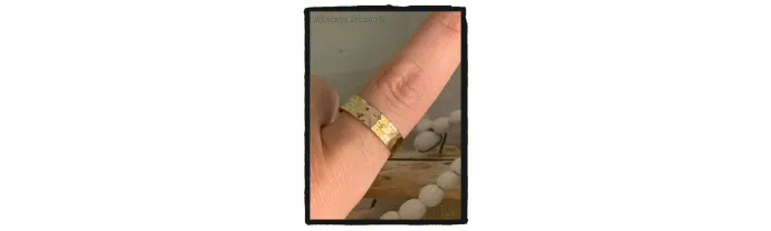 Bague Alliance Martelée Plaqué or 18 CARATS 750 Millièmes Tailles au CHOIX