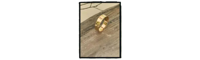 Bague Alliance Martelée Plaqué or 18 CARATS 750 Millièmes Tailles au CHOIX