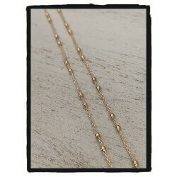 Chaîne Fines Boules 45CM En Plaqué or 18 CARATS 750/1000