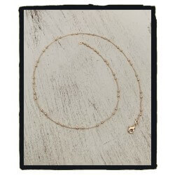 Chaîne Fines Boules 45CM En Plaqué or 18 CARATS 750/1000