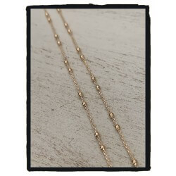 Chaîne Fines Boules 42 CM En Plaqué or 18 CARATS 750/1000