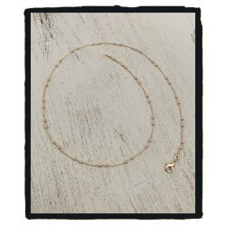 Chaîne Fines Boules 42 CM En Plaqué or 18 CARATS 750/1000