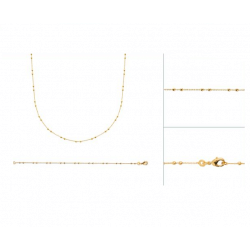 Bracelet Fines Boules 18CM En Plaqué or 18 CARATS 750/000