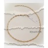 Chaîne Grain De Café 5MM X 45 CM Plaqué or 18 CARATS 750/1000 Bijoux NEUF