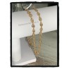 Chaîne Maille Grain De Café 50 CM X 5MM Plaqué or 18 CARATS 750/1000