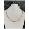 Chaîne Maille Grain De Café 50 CM X 5MM Plaqué or 18 CARATS 750/1000