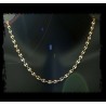 Chaîne 60CM x 6MM Maille Grain De Café Plaqué or 18 CARATS Bijoux