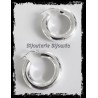 Boucles D'oreilles Créoles Épaisse 2,5CM En Argent Massif 925/000