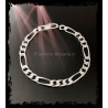 Bracelet Maille Figaro 6MM X 21 CM Argent Massif 925/1000 Bijoux Homme  NEUF
